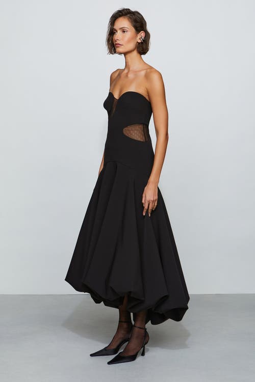 Et Ochs Daniella Strapless High-low Bubble Gown In Black