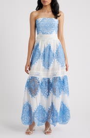 LAYERED WITH LOVE Antonella Strapless Midi Dress
