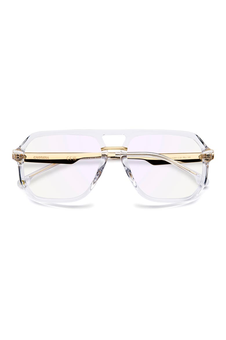 Victory 58mm Pilot Optical Glasses, Alternate, color, CRYSTAL GOLD/ BLUE SP
