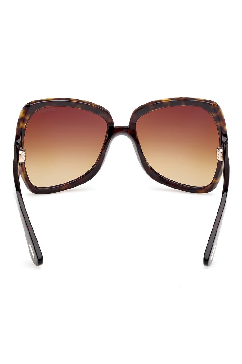 Jerry 60mm Gradient Butterfly Sunglasses, Alternate, color, SHINY HAVANA ECO / BROWN