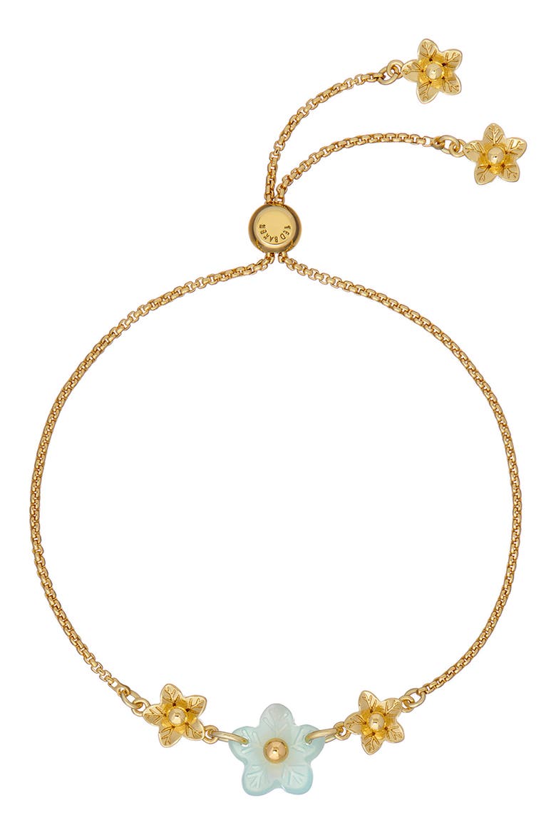 Wileia Flower Slider Bracelet, Main, color, GOLD TONE MINT