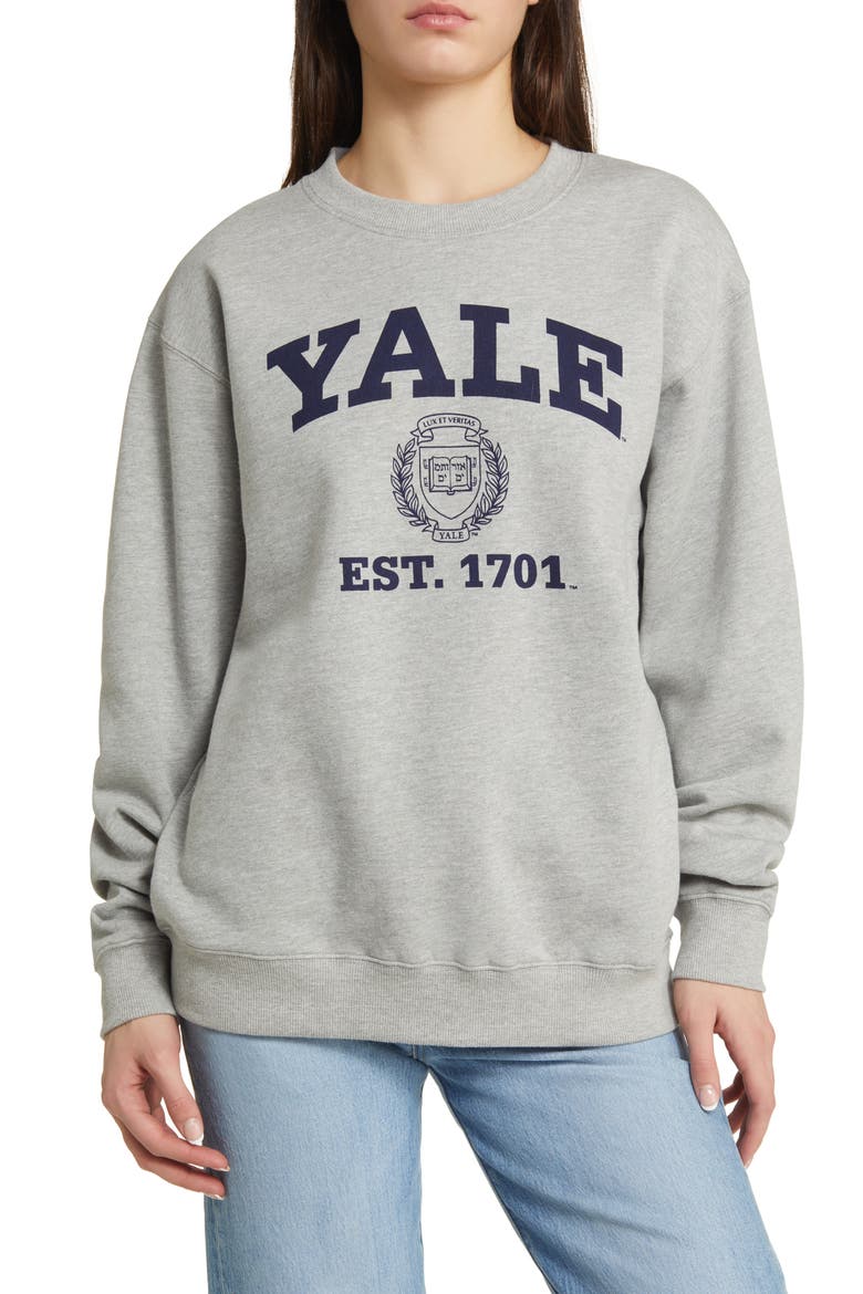 Yale Graphic Sweatshirt, Main, color, HEATHER GREY