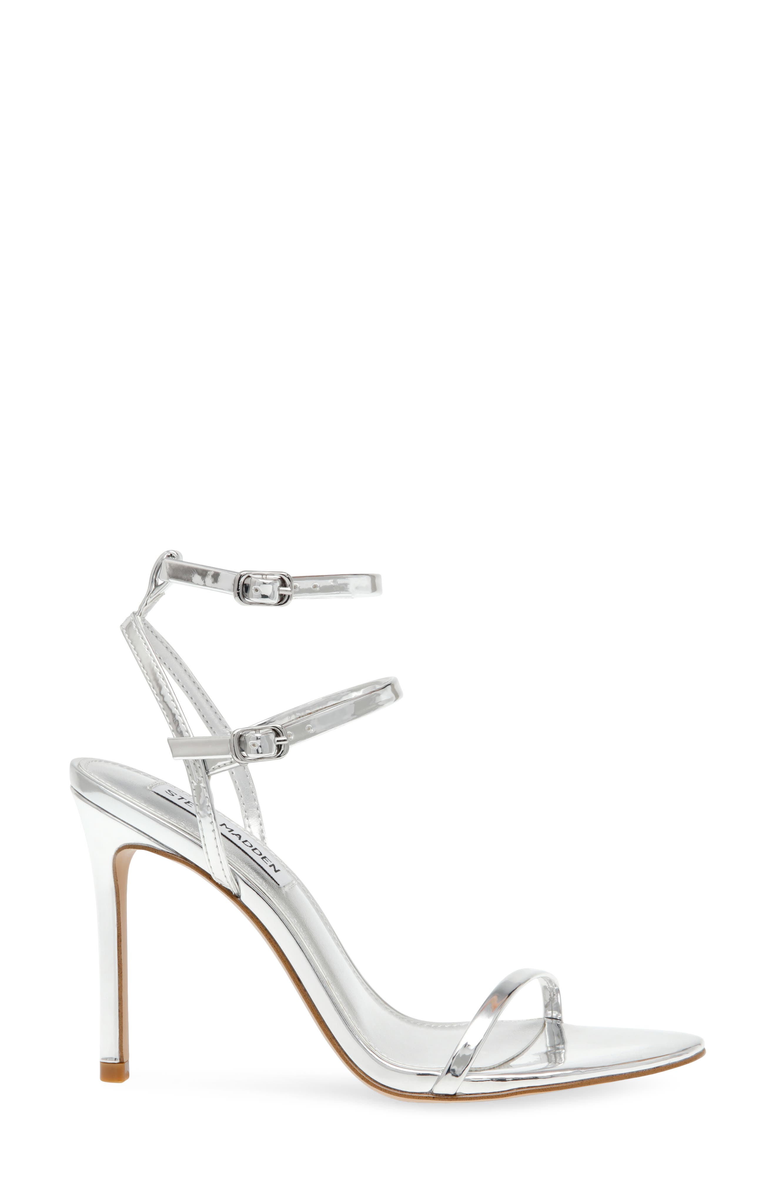 Theresa Ankle Strap Sandal, Alternate, color, SILVER