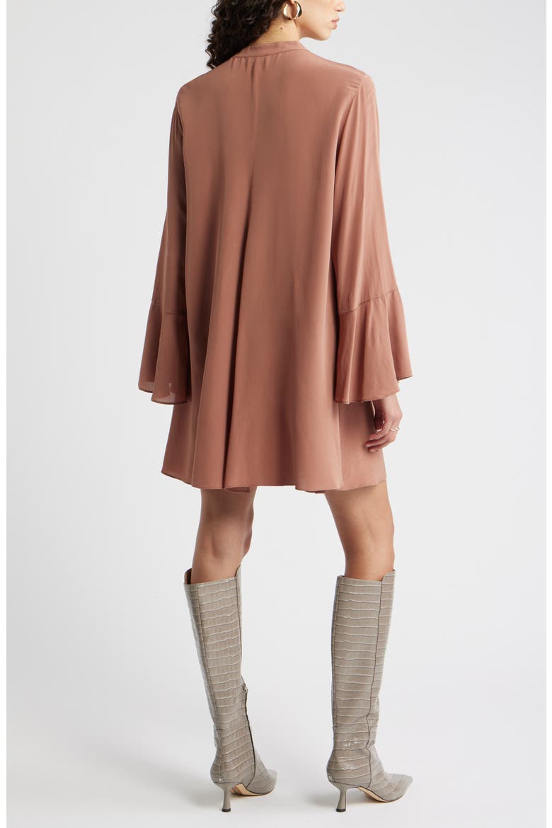 Long Sleeve Minidress, Alternate, color, BROWN CLOVE