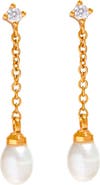 Girls Crew Falling Imitation Pearl Drop Earrings