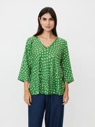 Masai Copenhagen MaKatacia V-Neck Polka Dot Blouse