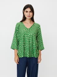 Masai Copenhagen MaKatacia V-Neck Polka Dot Blouse