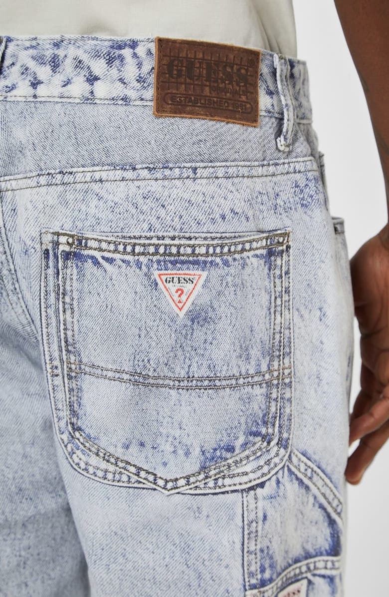 GUESS ORIGINALS Go Photorealistic Baggy Faux Denim Pants, Alternate, color, Blue