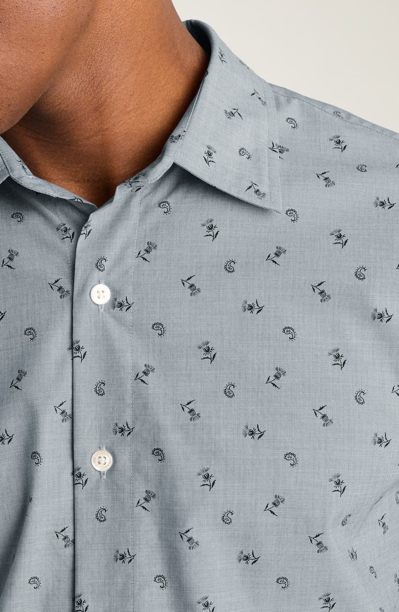 Bonobos Riviera Slim Fit Floral & Paisley Short Sleeve Stretch Cotton Button-Up Shirt, Alternate, color, Flower Toss Paisley