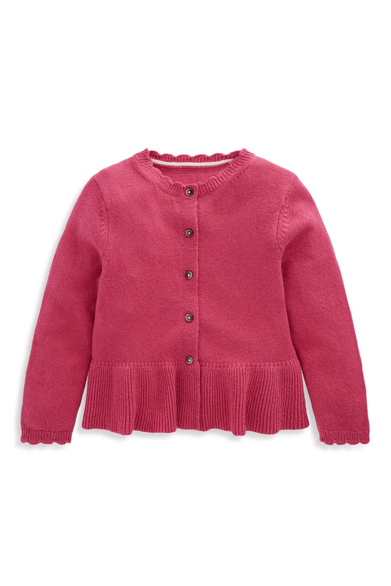 Kids' Pretty Peplum Cardigan, Main, color, PINK