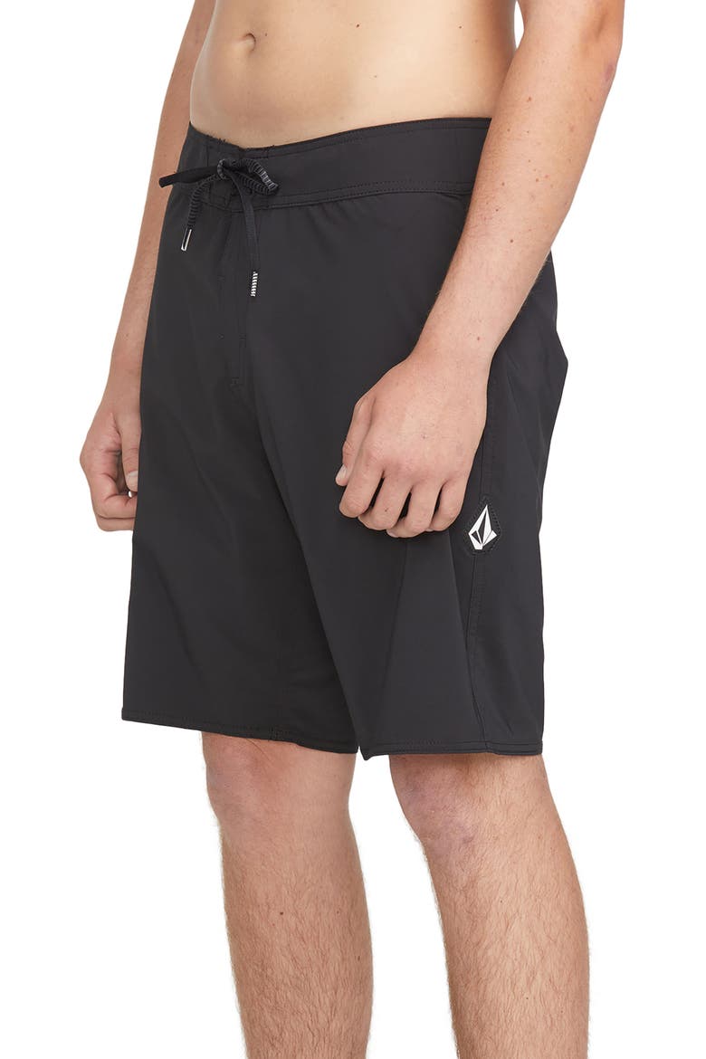 Lido Solid Mod Board Shorts, Alternate, color, BLACK