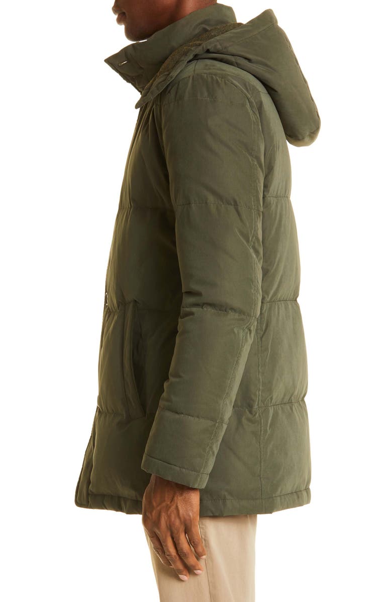 Thom Sweeney Quilted Down Puffer Coat with Bib Inset, Alternate, color, 
