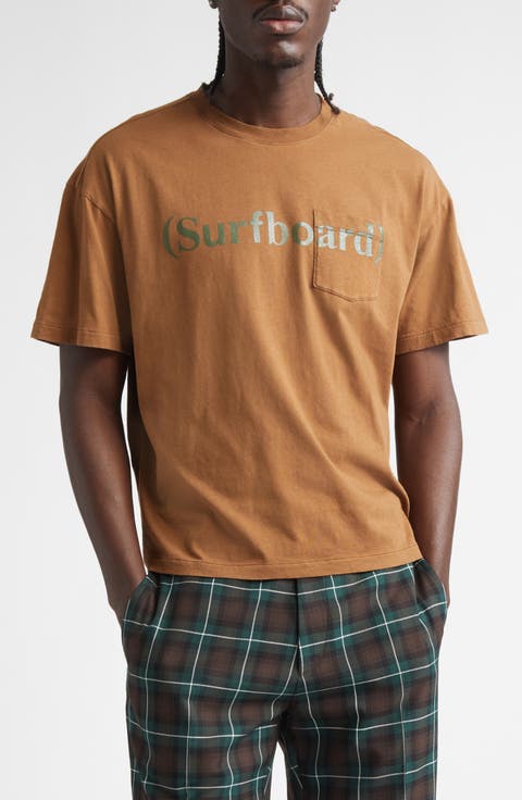 Sufboard Logo Organic Cotton Pocket Graphic T-Shirt