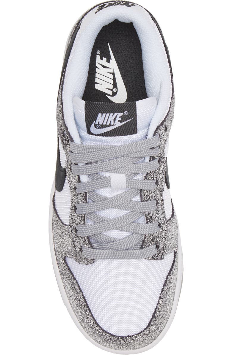 Nike Dunk Low Basketball Sneaker, Alternate, color, Metallic Silver/ Noir/ White