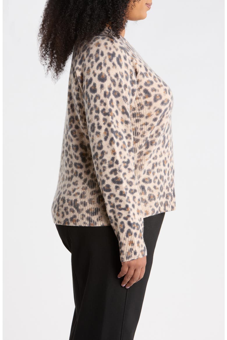 Leopard Print Raglan Sweater, Alternate, color, TAN- BLACK BEA LEOPARD