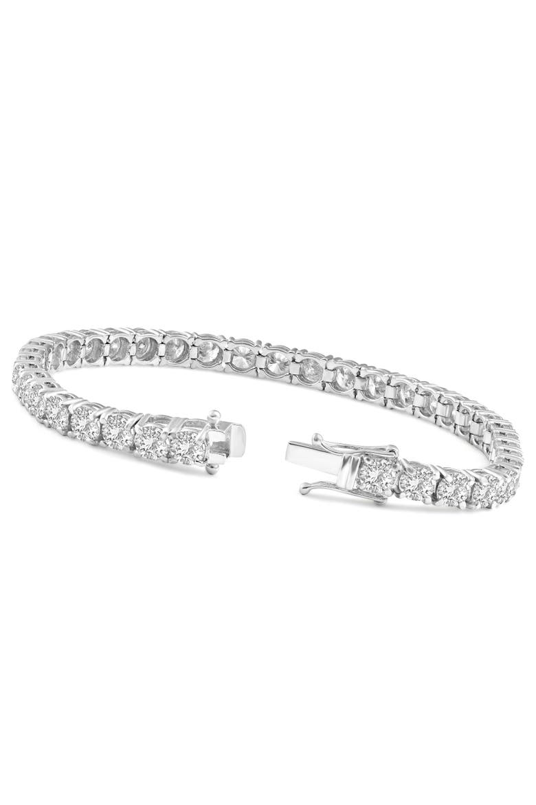 12ct Diamond Tennis Bracelet 14K Gold 7" Lab Grown, Alternate, color, 14k White Gold