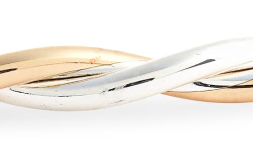 Nordstrom Twisted Wire Two Tone Cuff Bracelet In Gold