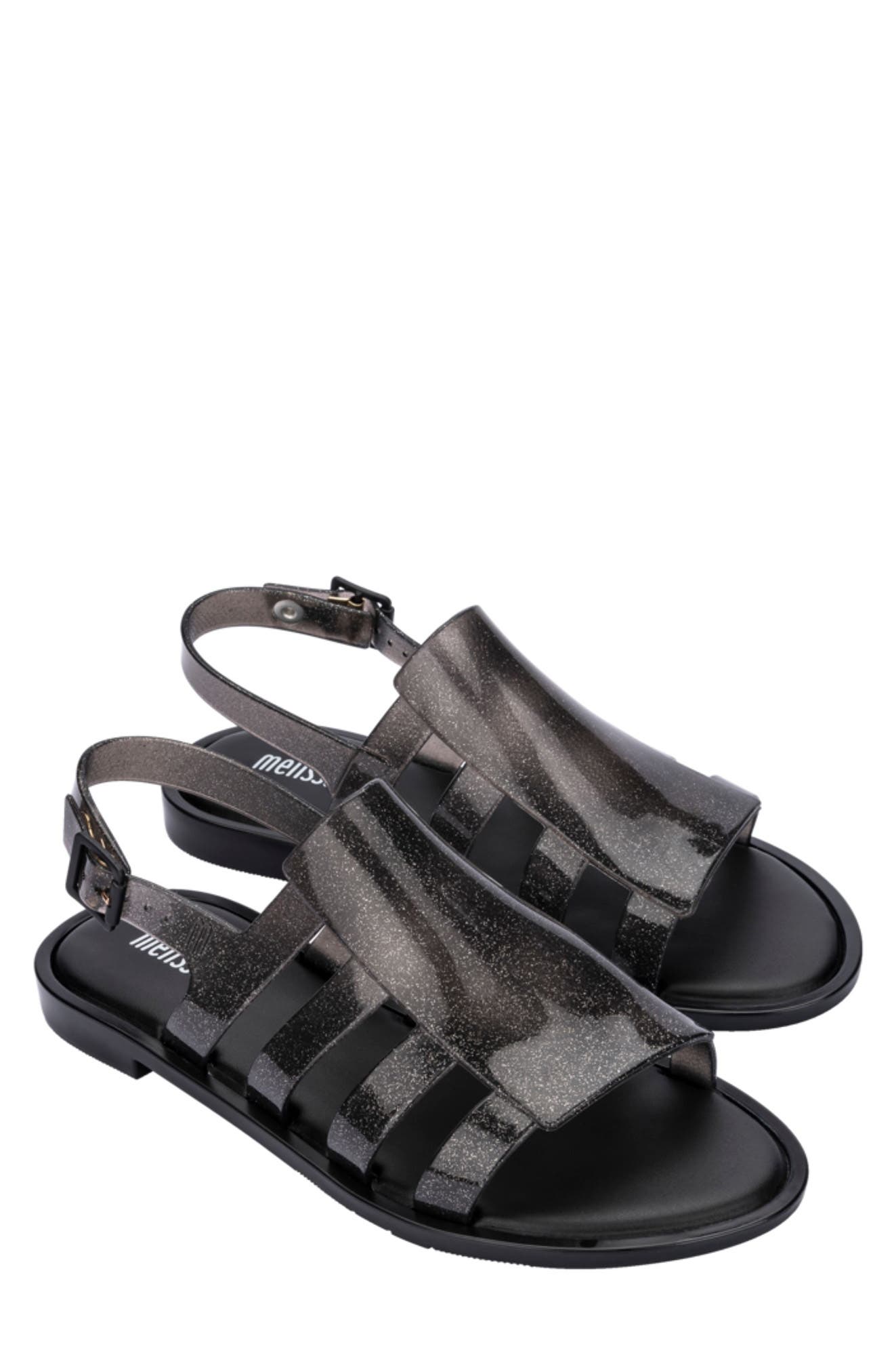 Boemia Slingback Sandal, Main, color, GLITTER BLACK