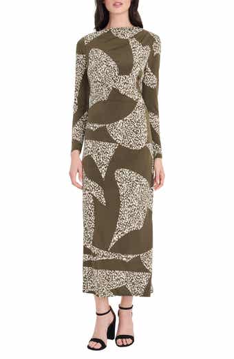 Colorblock Long Sleeve Maxi Dress