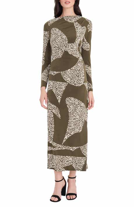Colorblock Long Sleeve Maxi Dress