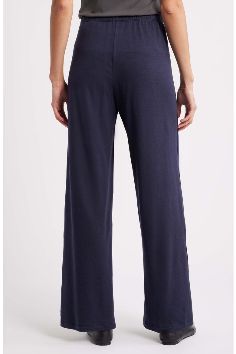 Slit Hem Straight Leg Pants, Alternate, color, INK