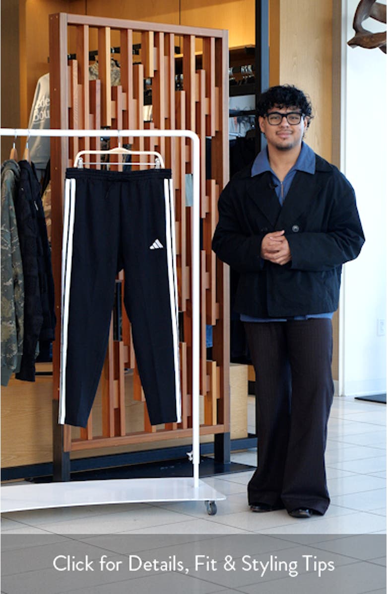 Essentials 3-Stripes Fleece Sweatpants, sales video thumbnail