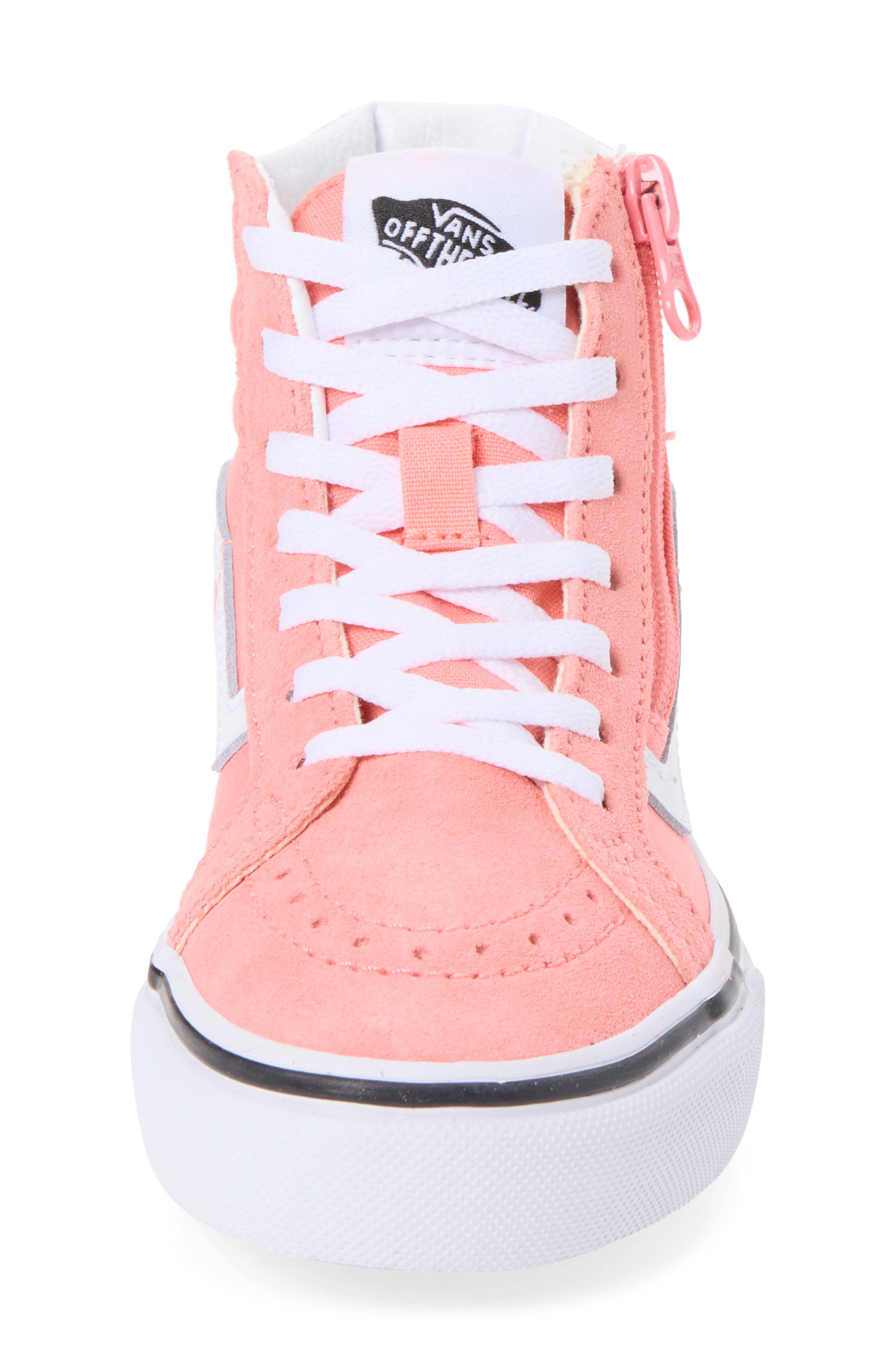 Kids' Sk8-Hi Reissue Side Zip Sneaker, Alternate, color, FLORAL EMBROIDERY SUNSET PINK