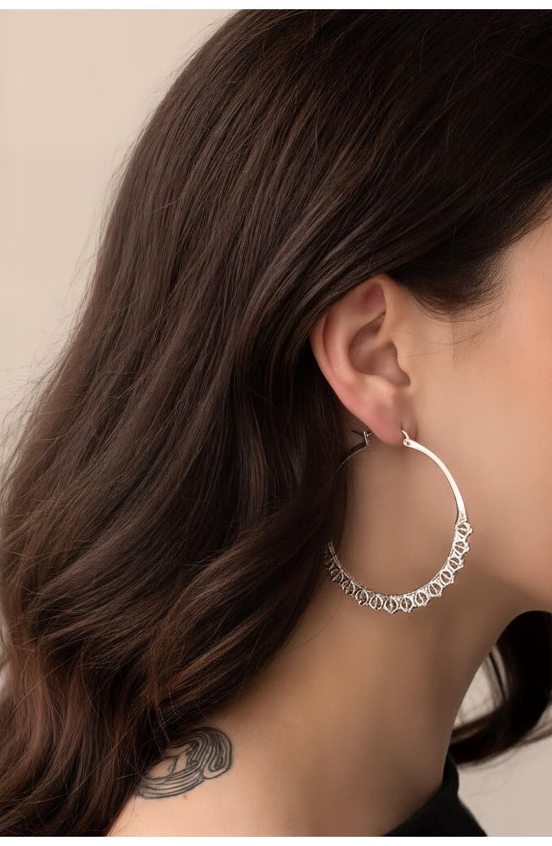 Astor & Orion Calla Hoops, Alternate, color, Silver
