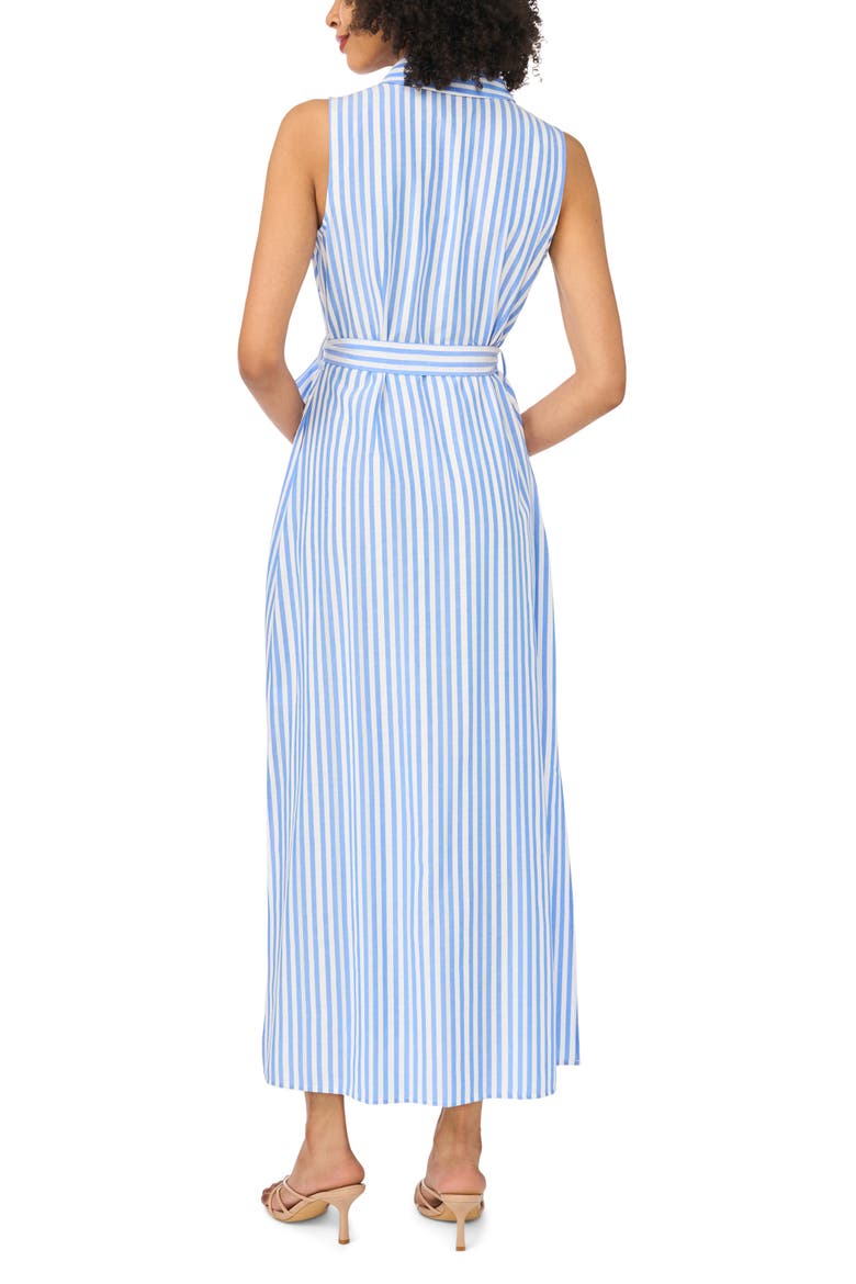 Stripe Sleeveless Maxi Shirtdress, Alternate, color, BLUE CLOUD