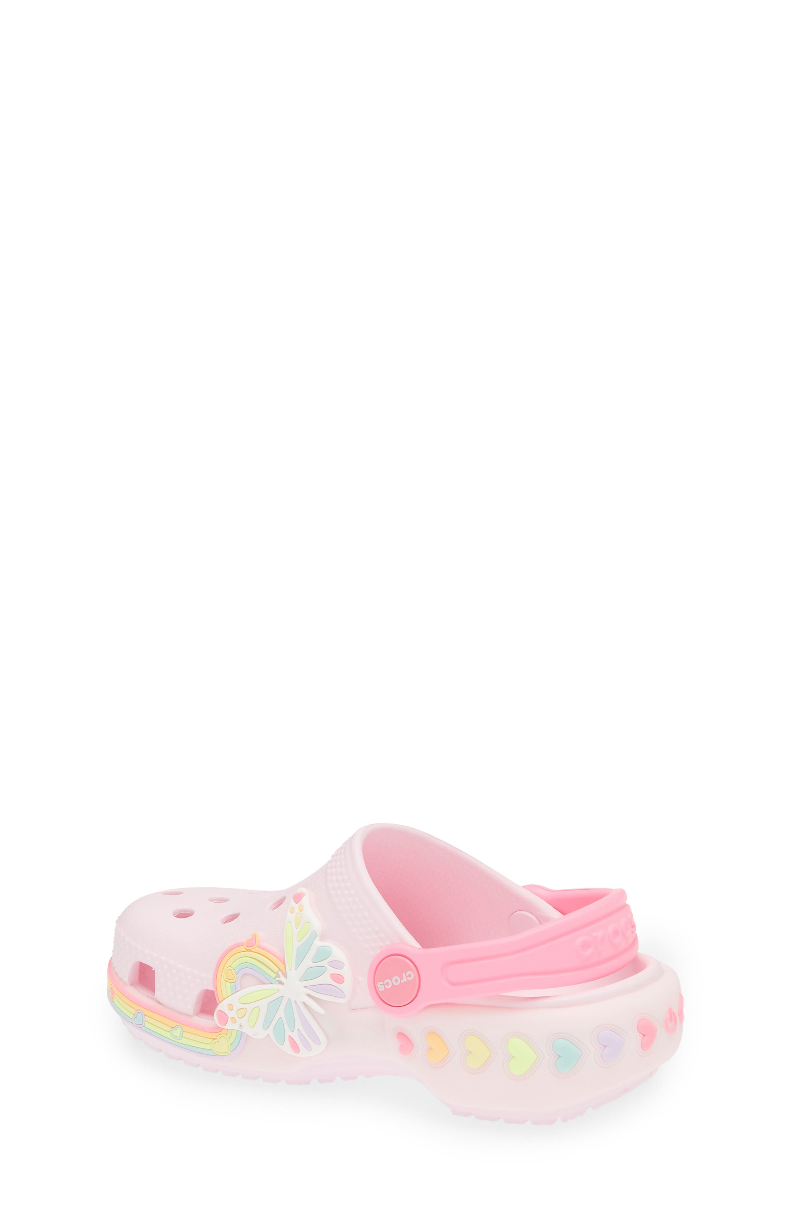 Kids' Classic Butterfly Lights Clog, Alternate, color, PINK MILK