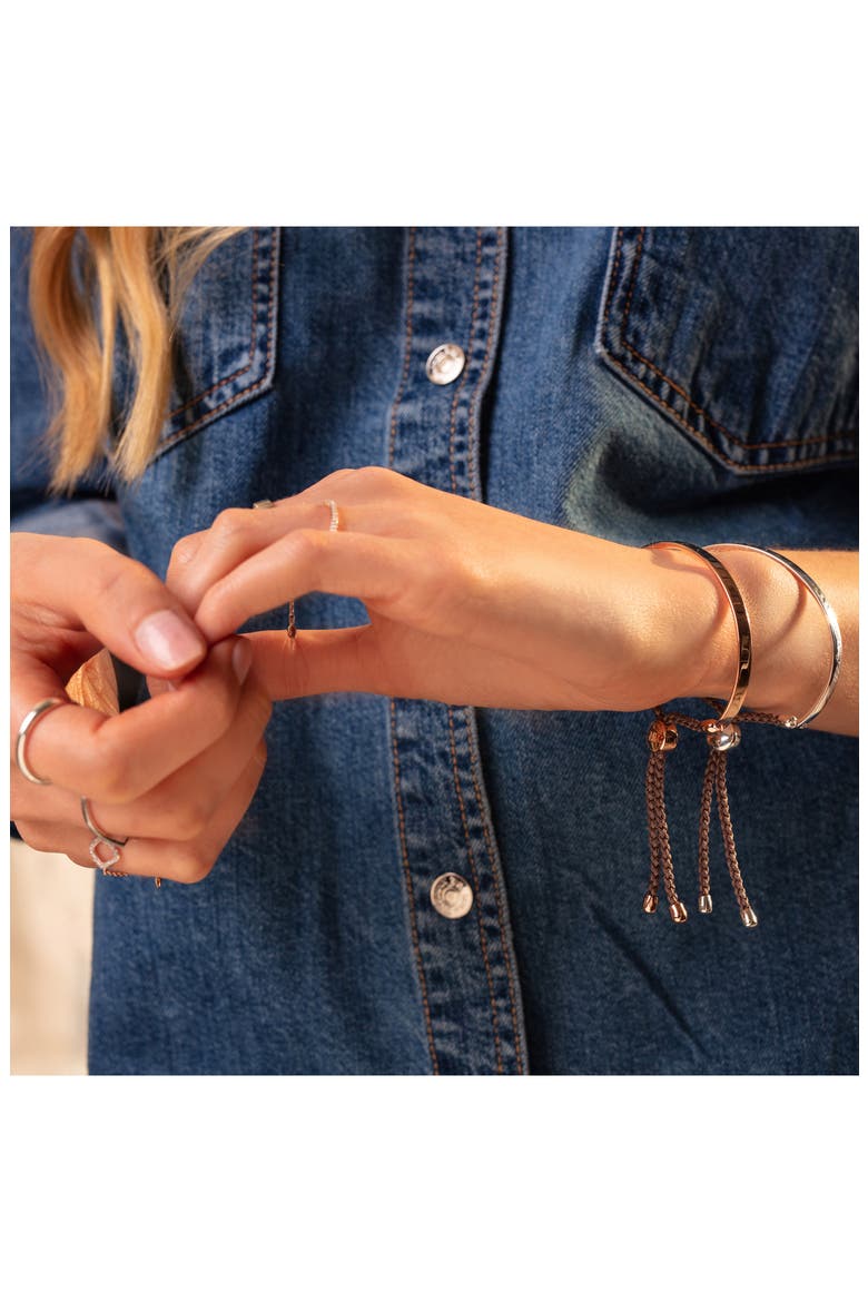 Engravable Fiji Friendship Bracelet, Alternate, color, ROS GOLD