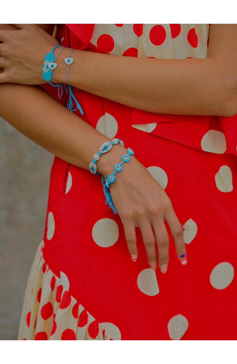 Venessa Arizaga Heart Eye 2 Eye Bracelet Set, Alternate, color, Blue