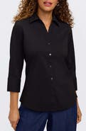 Foxcroft Mary Non-Iron Stretch Cotton Button-Up Shirt