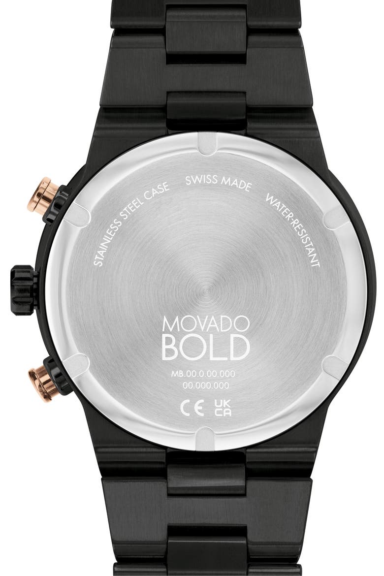 Bold Fusion Chronograph Bracelet Watch, 44mm, Alternate, color, BRONZE