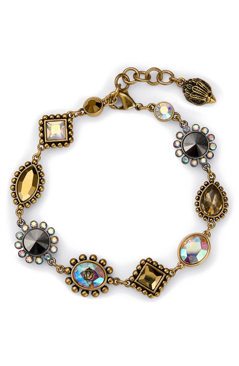 Kurt Geiger London Mixed Crystal Statement Necklace, Main, color, Brass