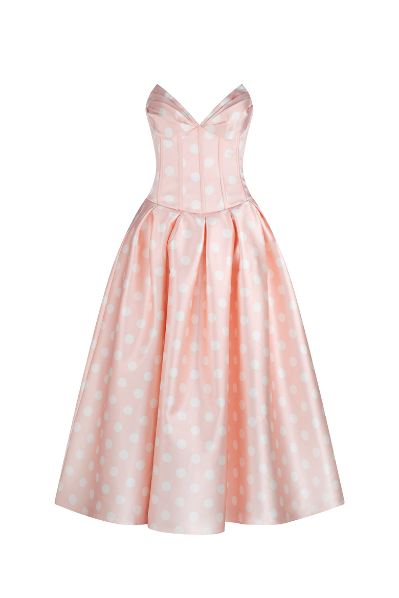 Pepper Midi Dress, Alternate, color, Pink/White