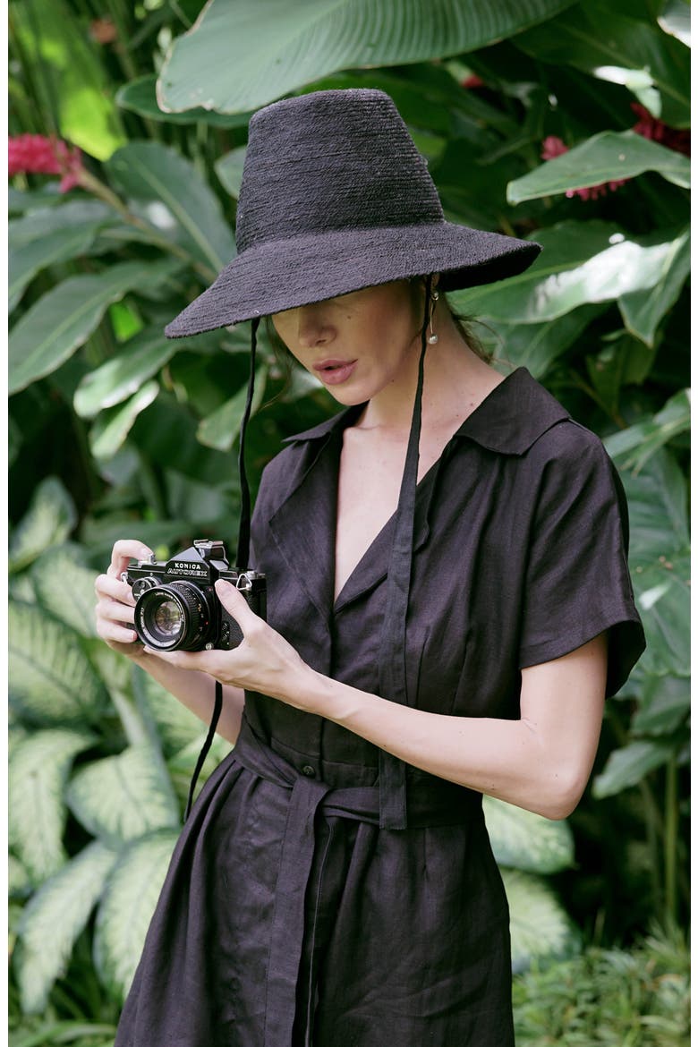 The Meg Jute Straw Hat, Alternate, color, Black
