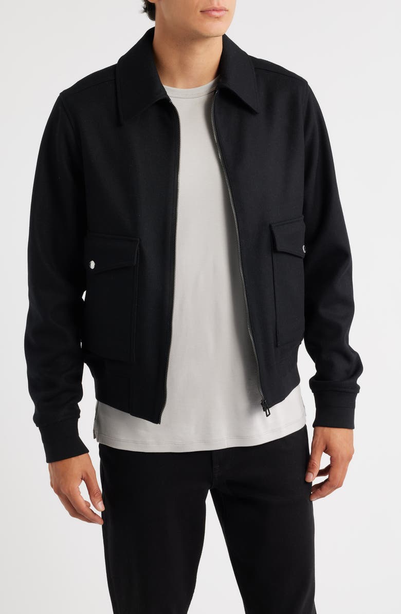 PS Paul Smith Wool Blend Jacket, Main, color, Black