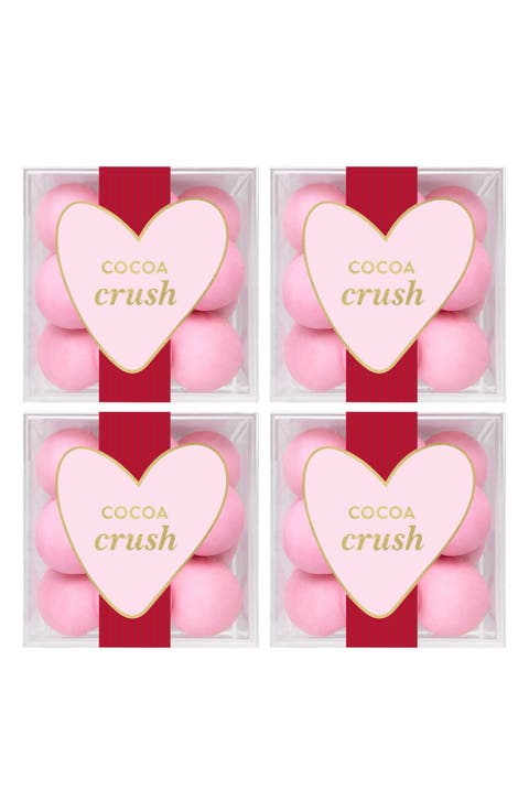 Cocoa Crush Set of 4 Pink Brownie Bites Candy Cubes