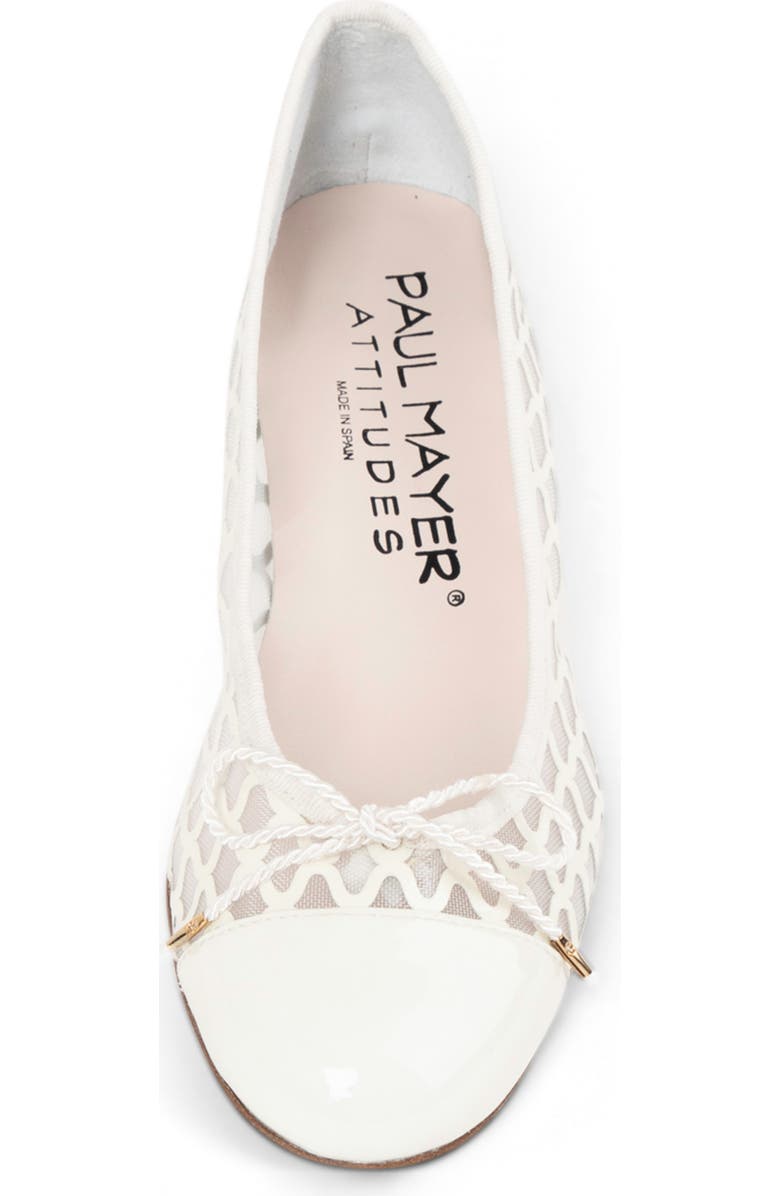 PAUL MAYER Cap Toe Wedge Pump, Alternate, color, Pearl