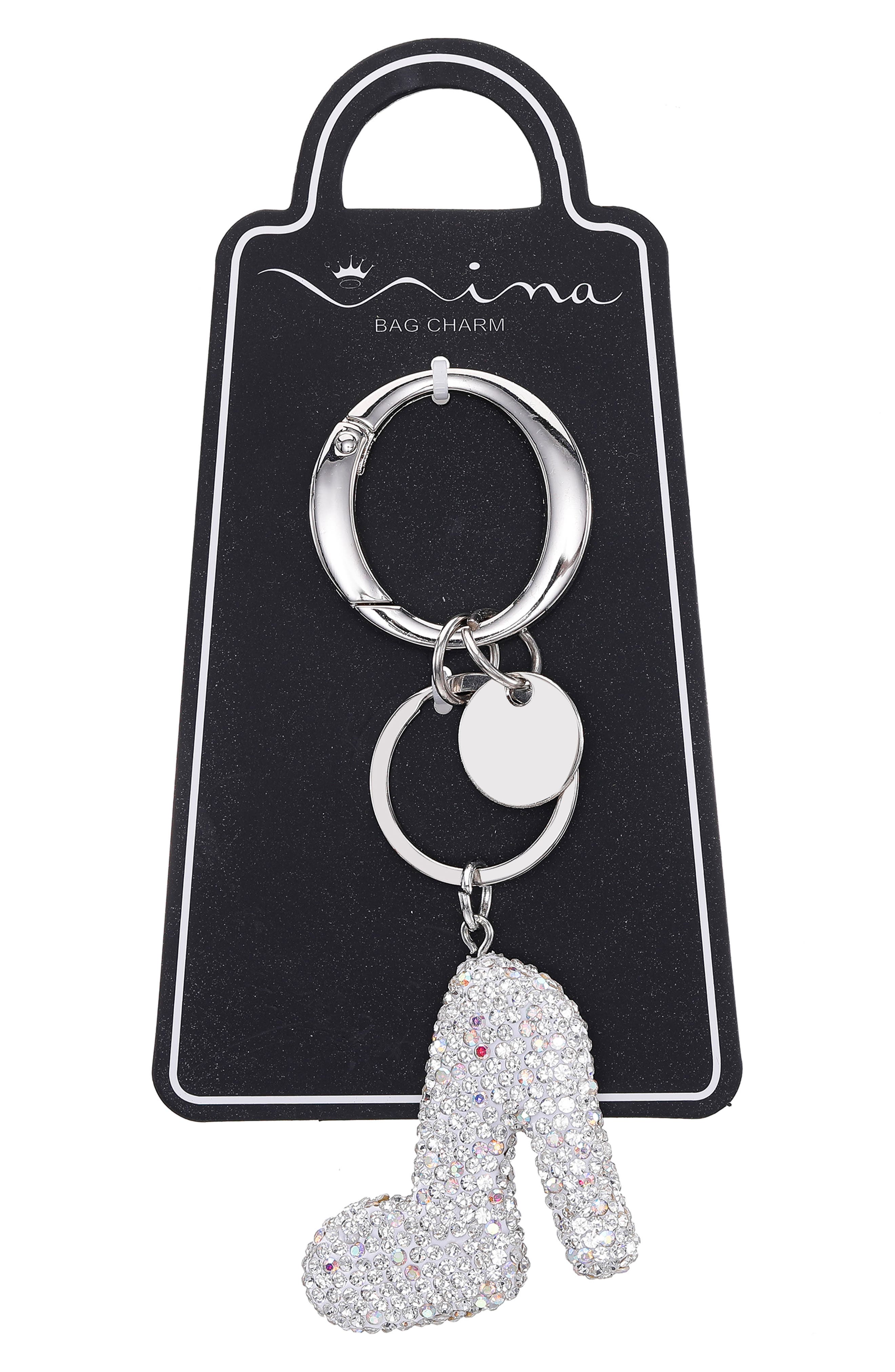 Crystal Pump Bag Charm, Alternate, color, SILVER