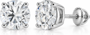 Ancona Jewelry 3 ct. tw. E Color VS1 Round Lab-Grown Diamond Stud Earrings in 14K Gold