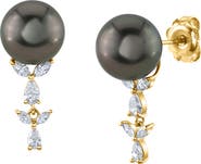 The Pearl Source Tahitian South Sea Pearl & Diamond Kiara Earrings