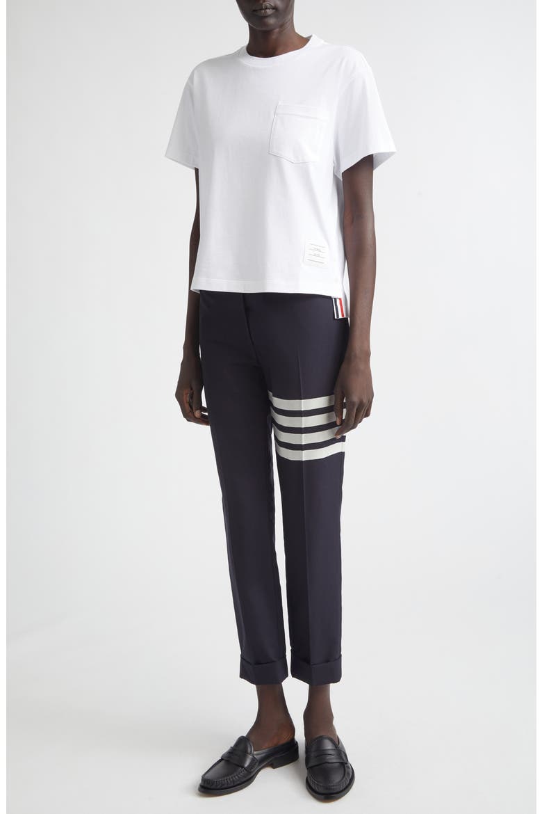 Medium Weight Cotton Jersey Boxy Pocket Tee, Alternate, color, WHITE