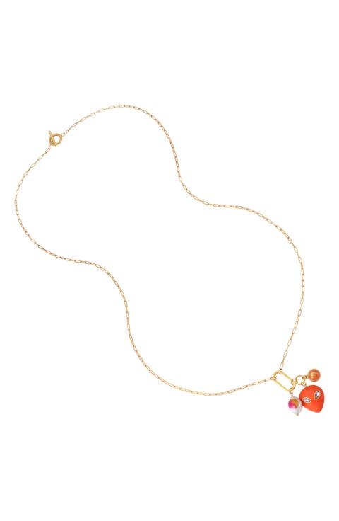Alien Head Pendant Chain Necklace