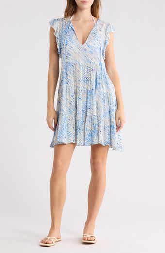 Elan Ruffle Tiered Cover-Up Dress