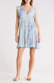 Elan Ruffle Tiered Cover-Up Dress