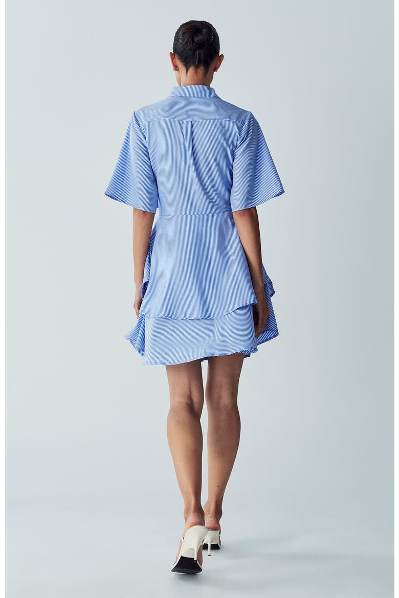 Hugh Layered Dress, Alternate, color, Blue Stripe