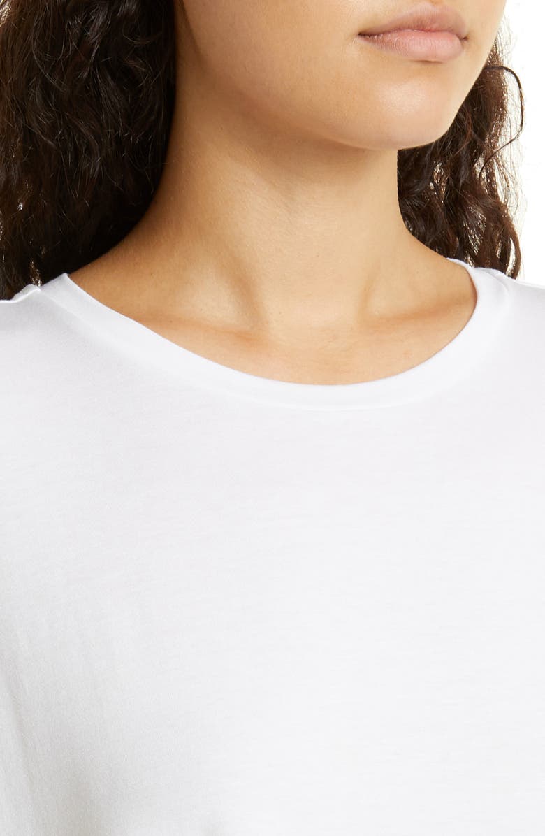 Eileen Fisher Crewneck Boxy Stretch Jersey T-Shirt, Alternate, color, White