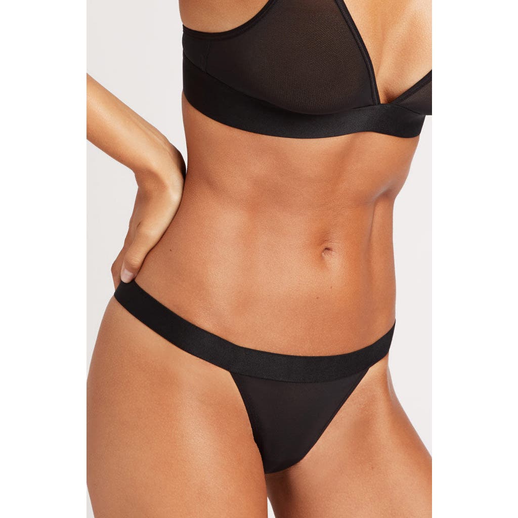 Shop Negative Underwear Sieve Thong In Black